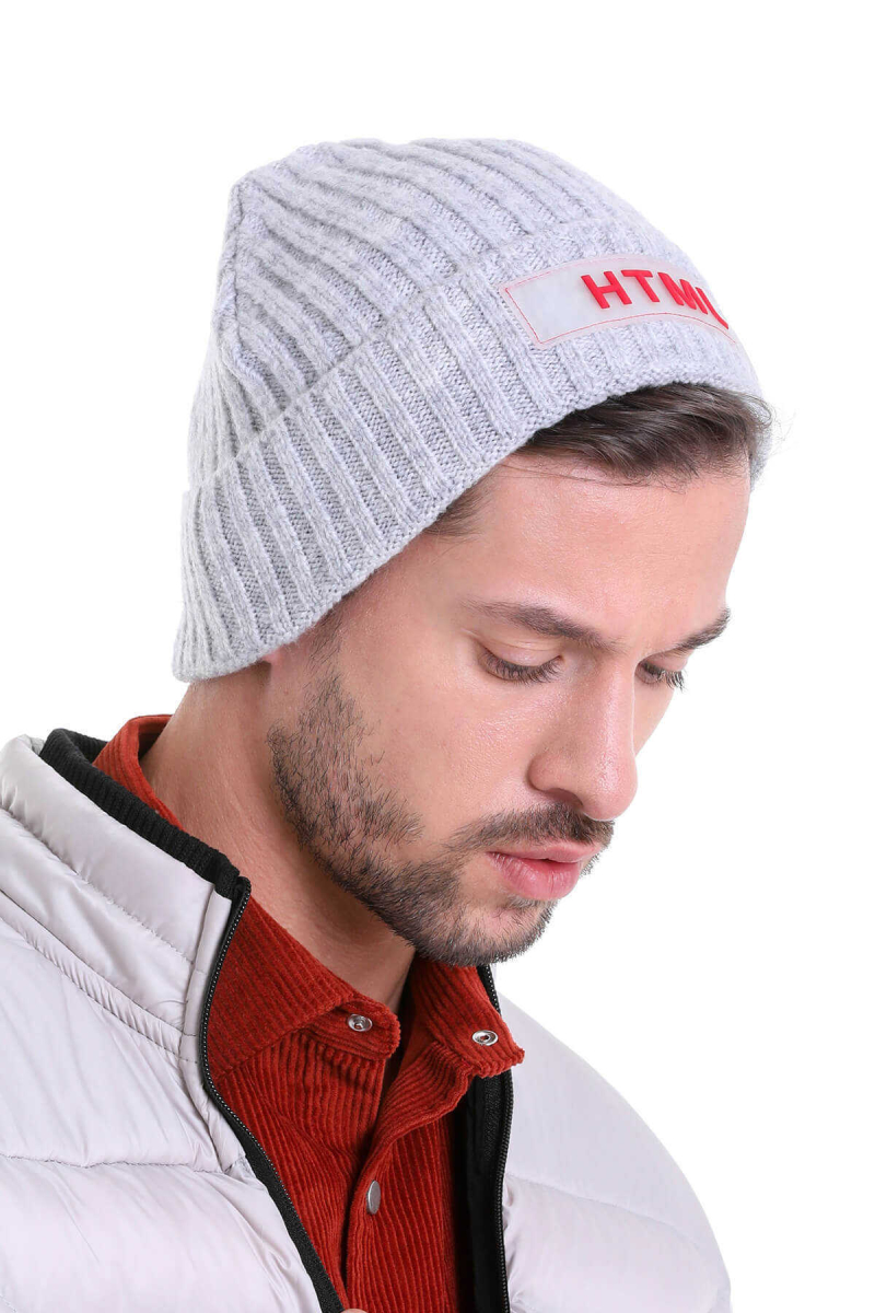 Gri Pamuklu Örgü Bere - HTML (1)