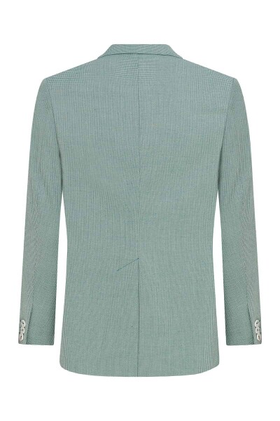 Açık Yeşil Desenli Slim Fit Ceket - 2