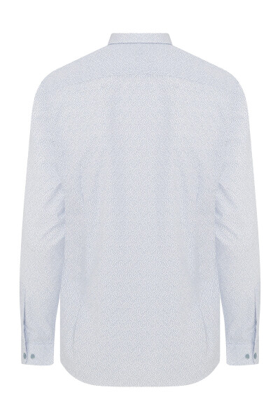 Mavi Slim Fit Baskılı Pamuklu Uzun Kol Spor Gömlek - 2