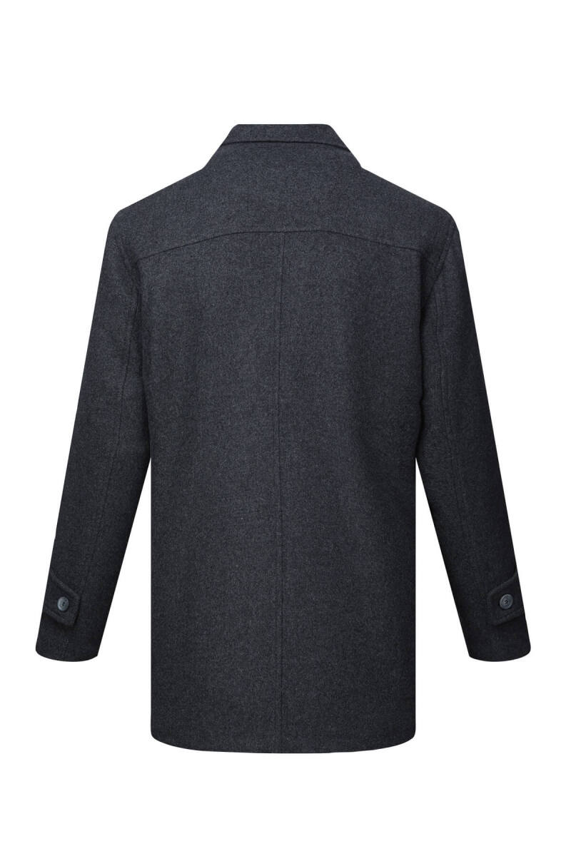 Antrasit Regular Fit Bebe Yaka Yünlü Kaban - Hatemoğlu (1)