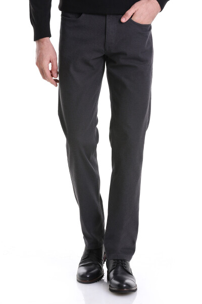 Antrasit Regular Fit 5 Cep Pamuklu Kot Pantolon - 2