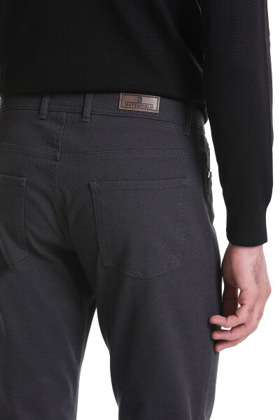 Antrasit Regular Fit 5 Cep Pamuklu Kot Pantolon - 5