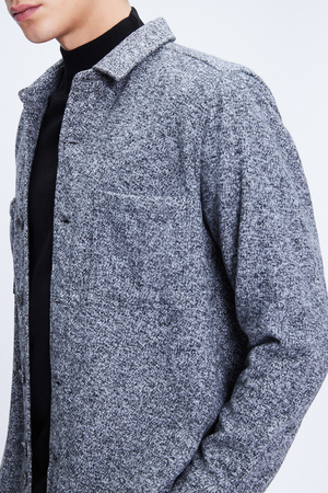 Antrasit Regular Fit Pamuklu Overshirt Gömlek - Hatemoğlu (1)