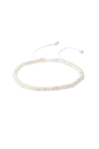 Bej Desenli Hematit Taş Bileklik - 3