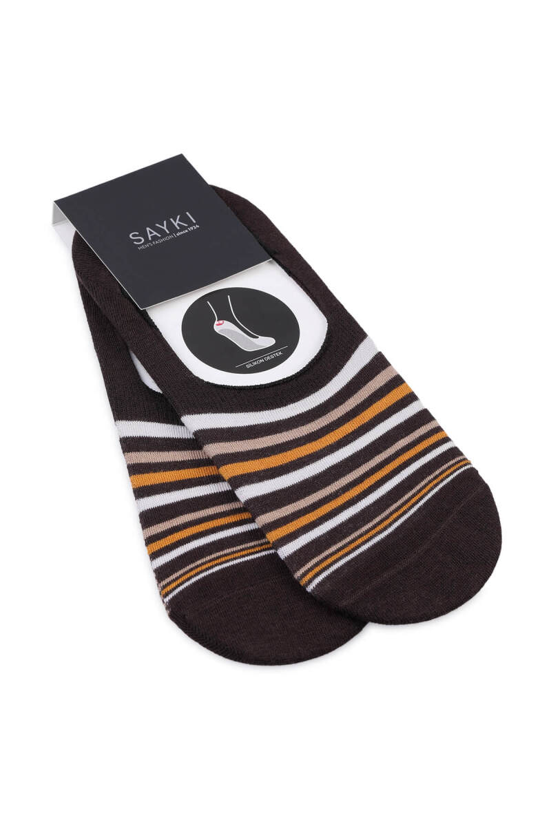 Bej Desenli Pamuklu ikili Babet Çorap - HATEM SAYKI