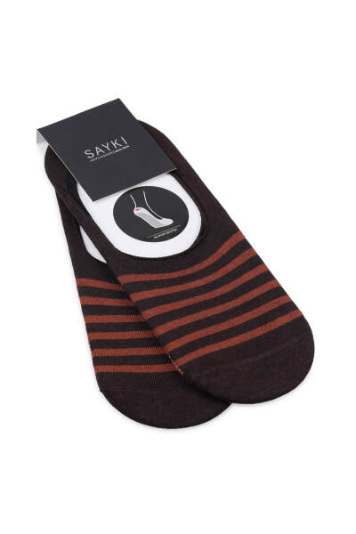 Bej Desenli Pamuklu İkili Babet Çorap 