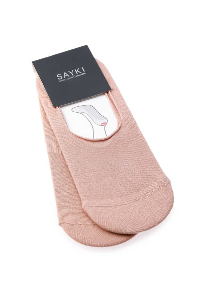 Bej Pamuklu İkili Babet Çorap - 2