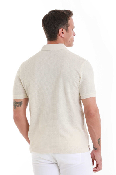 Bej Regular Fit Merserize Polo Yaka 100% Pamuk Tişört - 6