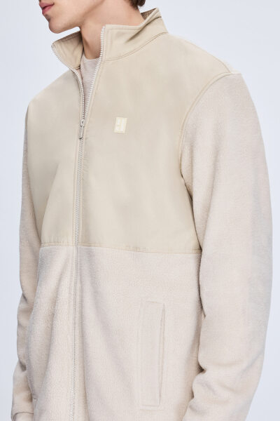 Bej Regular Fit Hakim Yaka Baharlık Mont - 3