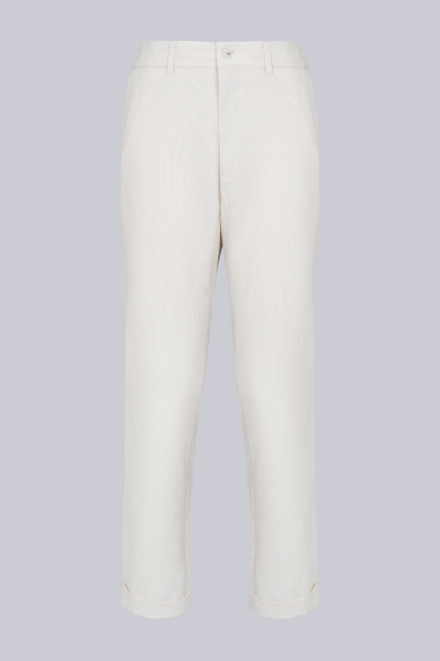 Bej Regular Fit Mono Yaka Çizgili Takım Elbise - 4