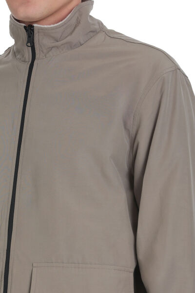 Bej Regular Fit Yarım Balıkçı Yaka Baharlık Mont - 11