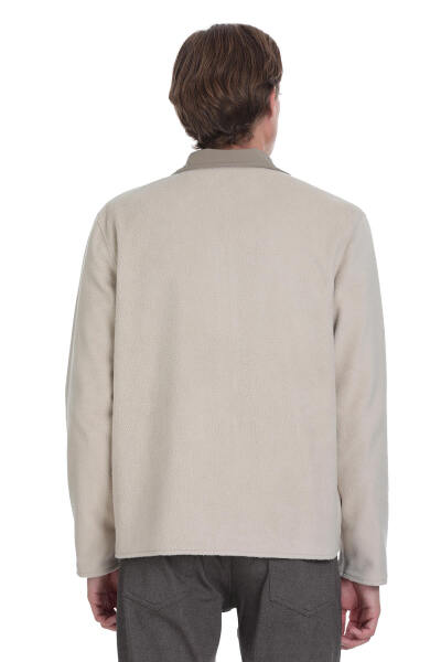 Bej Regular Fit Yarım Balıkçı Yaka Baharlık Mont - 5