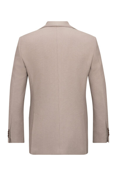 Bej Slim Fit Mono Yaka Klasik Ceket - 2