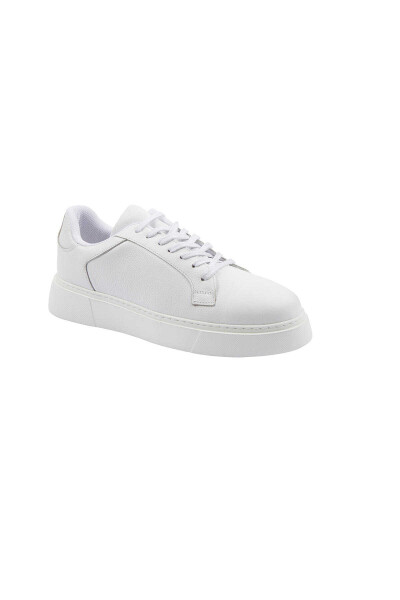Beyaz BABEL Casual Bağcıklı Deri Sneaker - 1