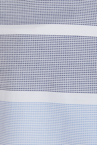 Beyaz Dinamik Fit Uzun Kol Pamuklu Çizgili Gömlek - 3