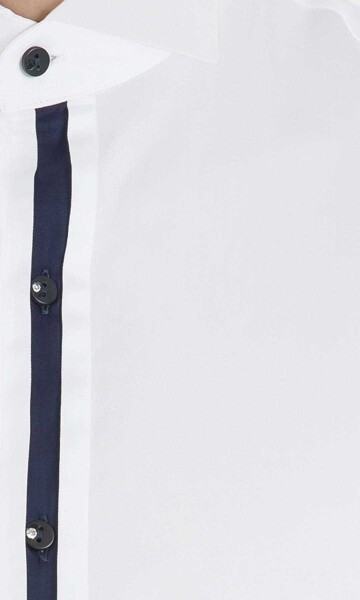 Cerimonia Slim Fit Beyaz Gömlek - 5