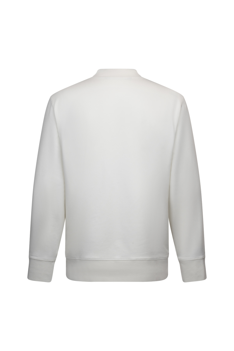 Beyaz Regular Fit Baskılı Pamuklu Bisiklet Yaka Sweatshirt - HTML (1)