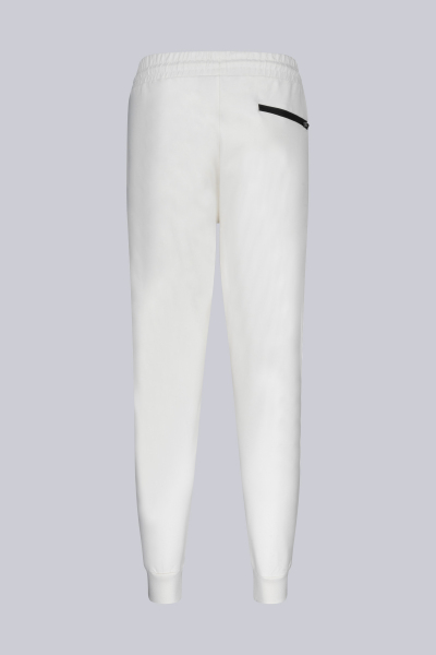 Beyaz Regular Fit Pamuklu Dar Paça Eşofman Altı - 2