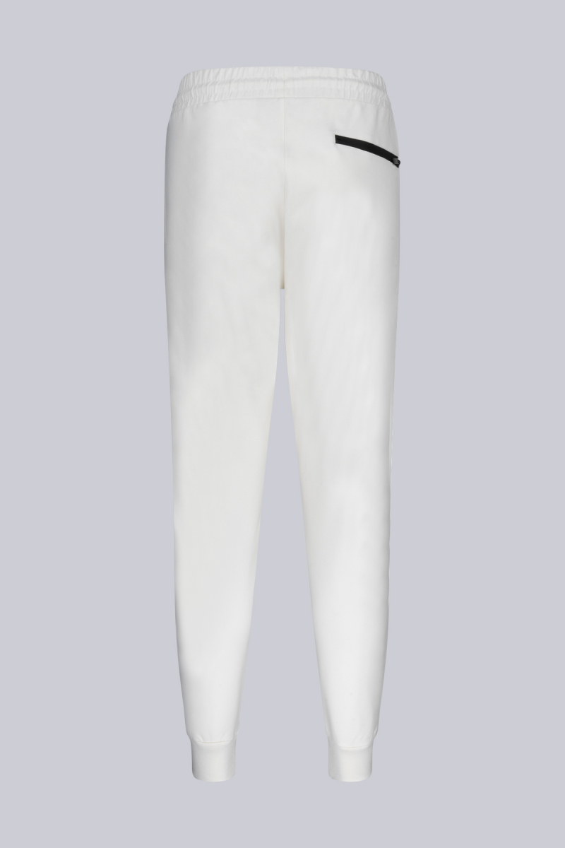 Beyaz Regular Fit Pamuklu Dar Paça Eşofman Altı - HTML (1)