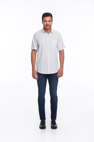 Mavi Regular Fit Kareli Pamuklu Slim Yaka Kısa Kol Klasik Gömlek - 5