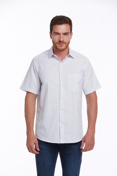 Mavi Regular Fit Kareli Pamuklu Slim Yaka Kısa Kol Klasik Gömlek - 2