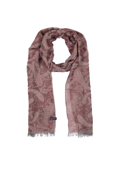 Bordo Desenli Şal 