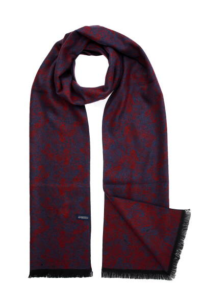 Bordo-İndigo Çift Taraflı Atkı - 3