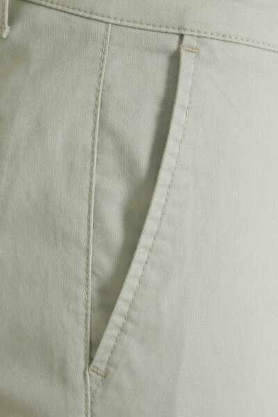 Yeşil Dinamik Fit Pamuklu Yandan Cep Kanvas Pantolon - 2