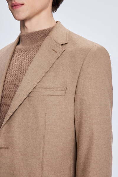 Camel Slim Fit Mono Yaka Casual Ceket - 3