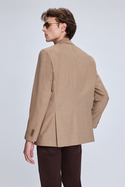 Camel Slim Fit Mono Yaka Casual Ceket - 5