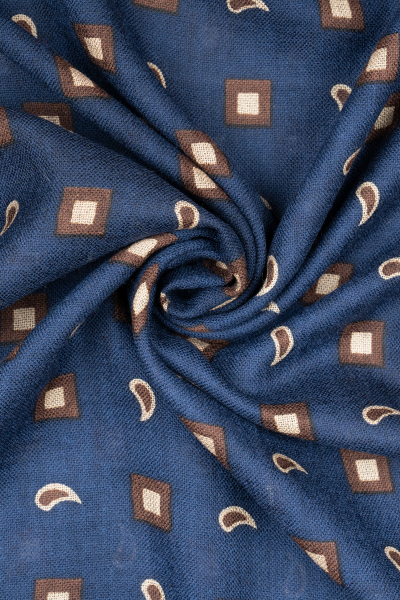 Desenli 100% Yün Atkı - 2