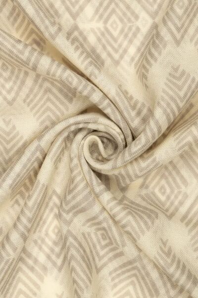 Desenli 100% Yün Atkı - 3