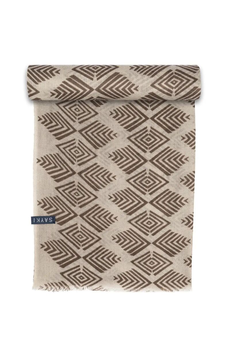 Desenli 100% Yün Atkı - Hatem Saykı (1)