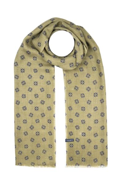 Desenli 100% Yün Atkı 