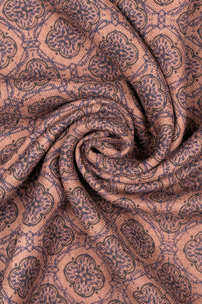 Desenli 100% Yün Atkı - 2