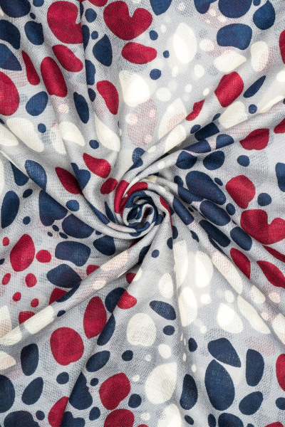 Desenli 100% Yün Atkı - 2