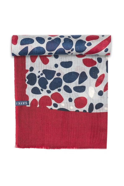 Desenli 100% Yün Atkı - 3