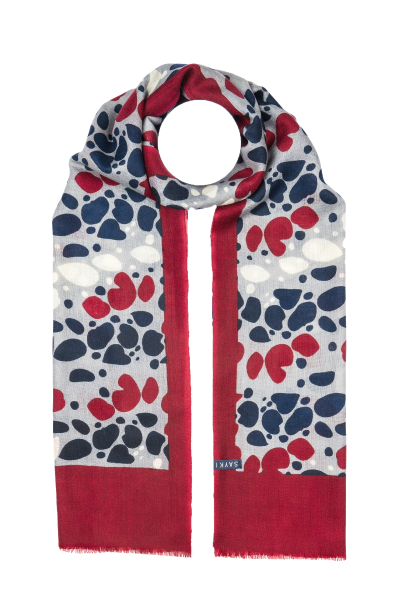 Desenli 100% Yün Atkı 