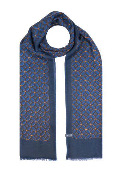 Desenli 100% Yün Atkı 