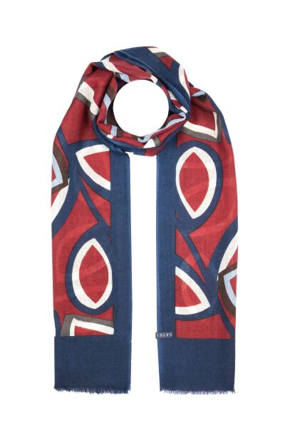 Hatemoğlu Desenli 100% Yün Atkı 