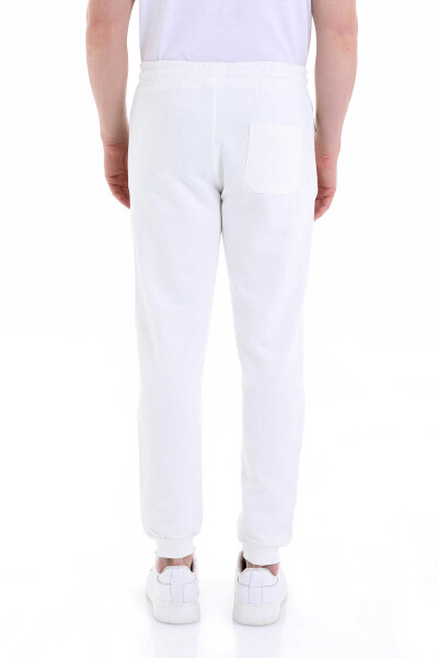 Ekru Regular Fit Pamuklu Yandan Cep Eşofman Alt - 5