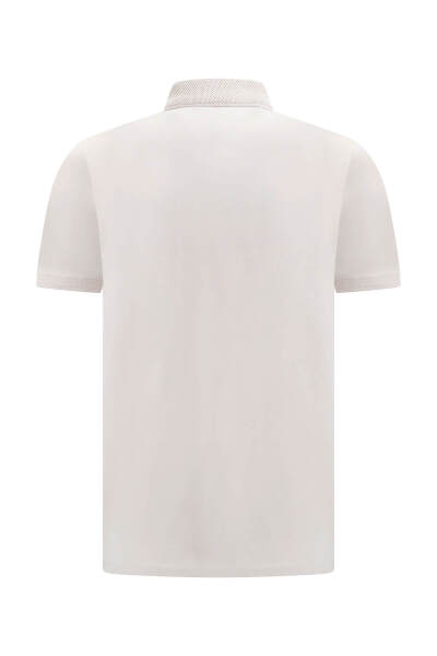 Ekru Regular Fit Polo Yaka Pamuklu Tişört - 2