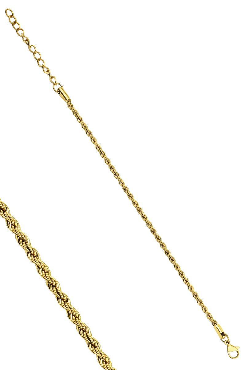 Sarı Çelik Zincirli Erkek Bileklik - Hatem Saykı (1)