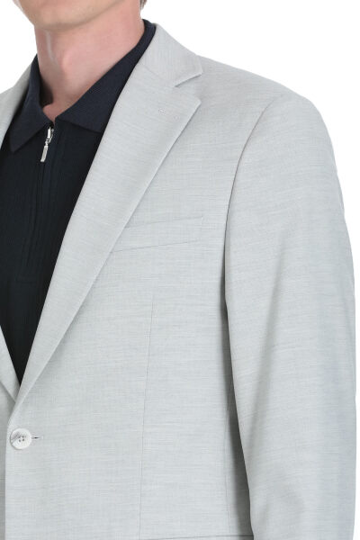 Gri Comfort Fit Mono Yaka Klasik Takım Elbise - 6