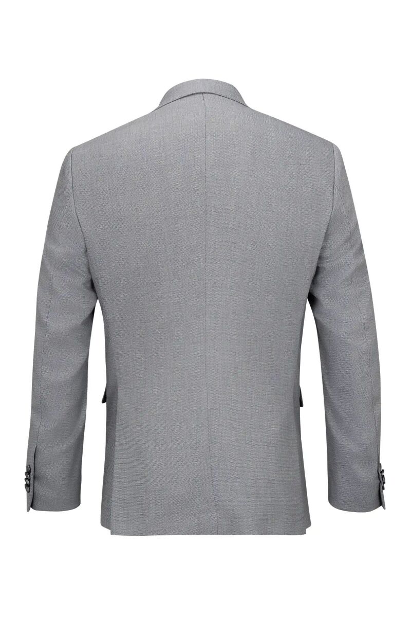 Gri Comfort Fit Mono Yaka Takım Elbise - Saykı (1)