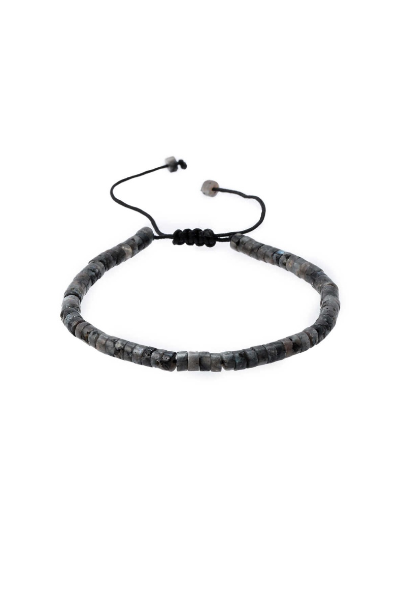 Gri Desenli Hematit Taş Bileklik - Hatem Saykı