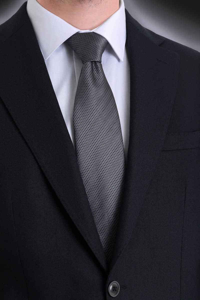 Gri Desenli Kravat - Hatemoğlu
