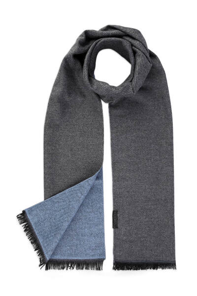 Gri Çift Taraflı Atkı - 2