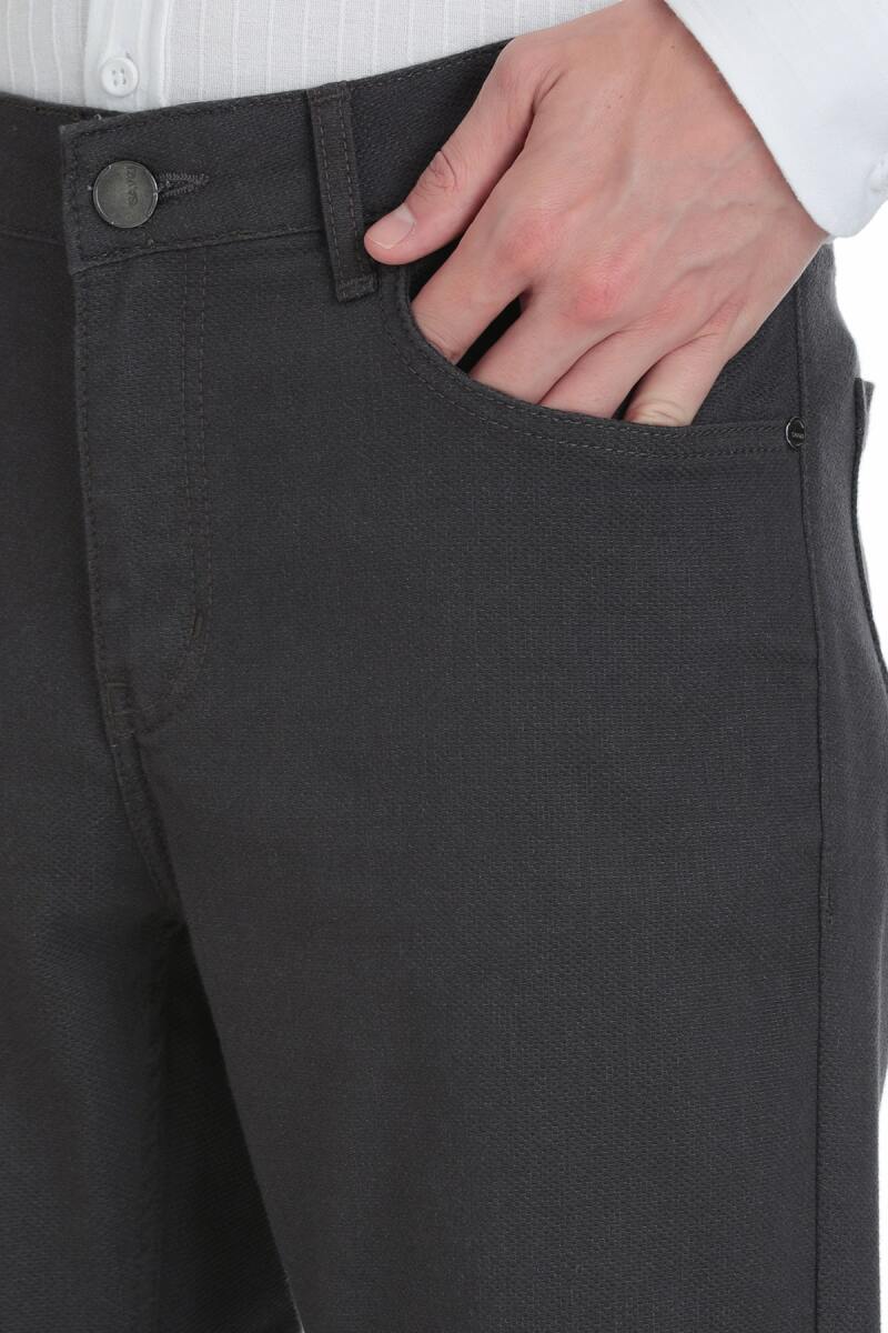 Gri Rahat Kesim 5 Cep Pamuklu Kanvas Pantolon - Saykı (1)