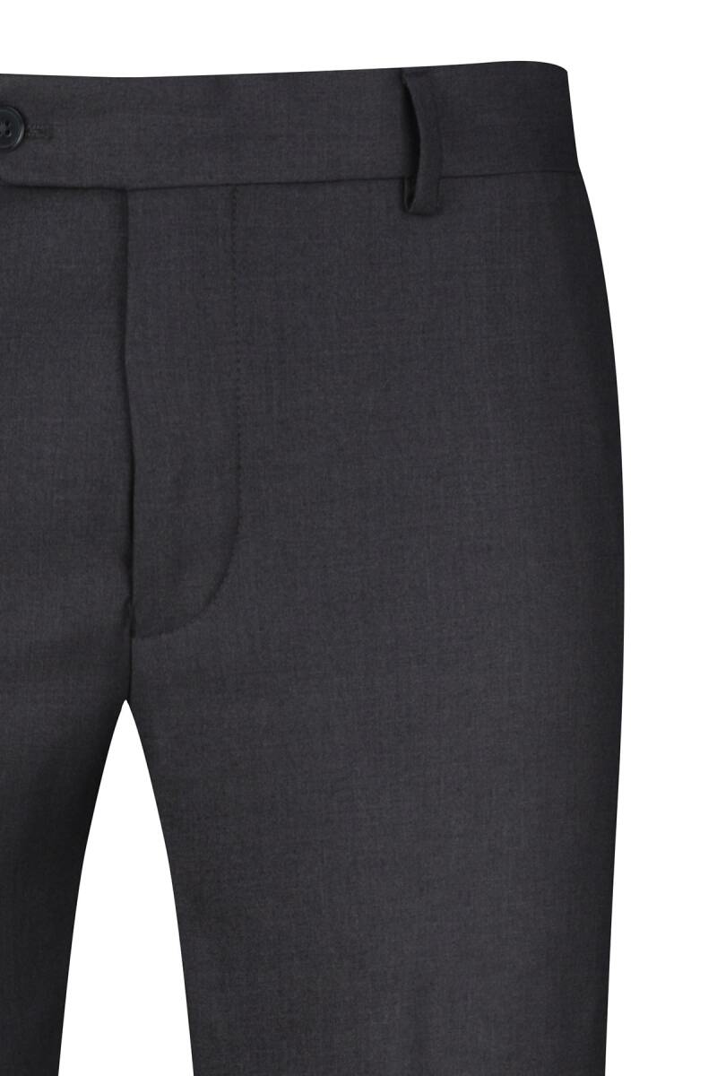 Gri Rahat Kesim Yandan Cepli Kumaş Pantolon - Hatemoğlu (1)